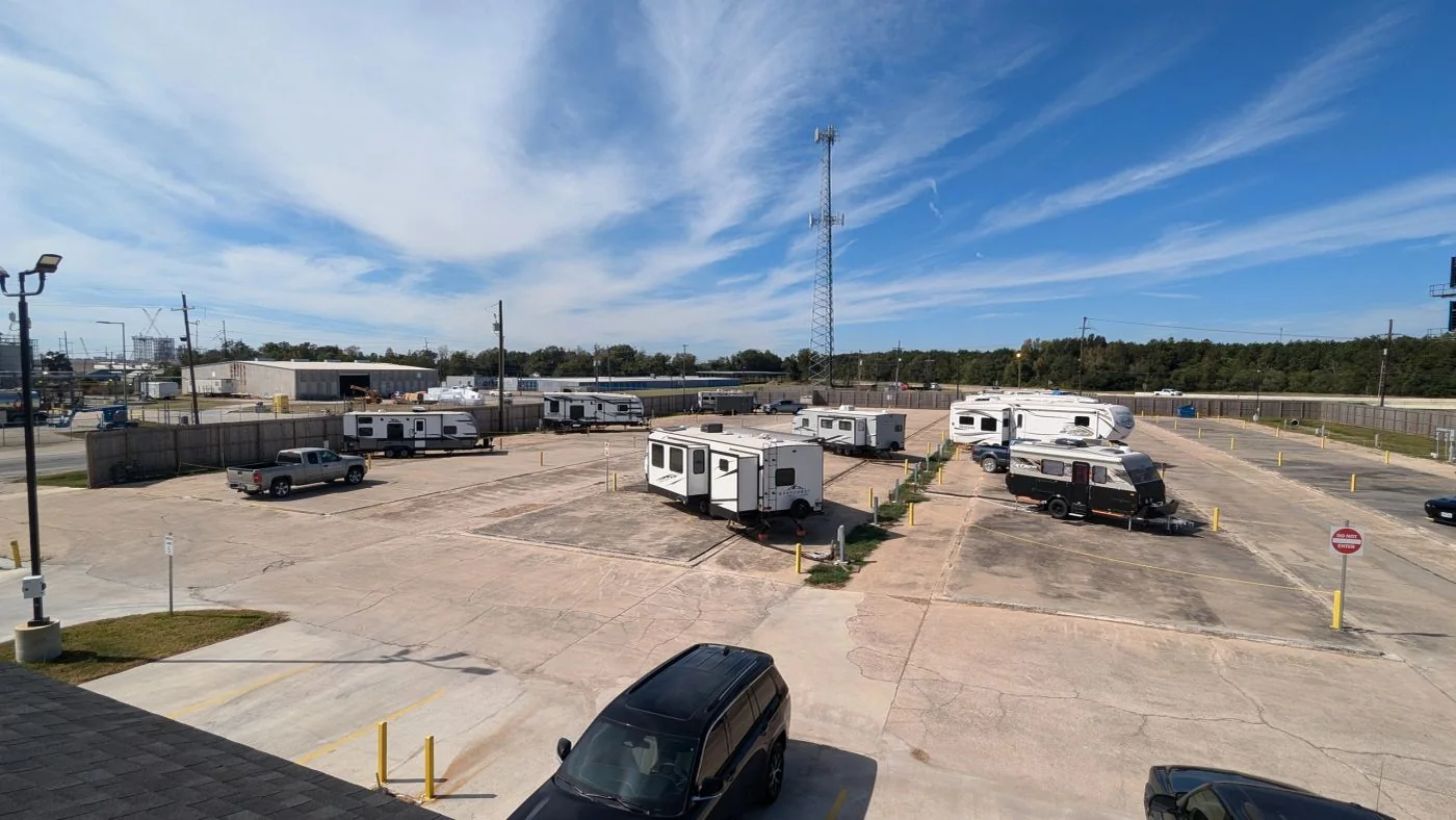 RV sites and concrete drives at Water Tower RV Park